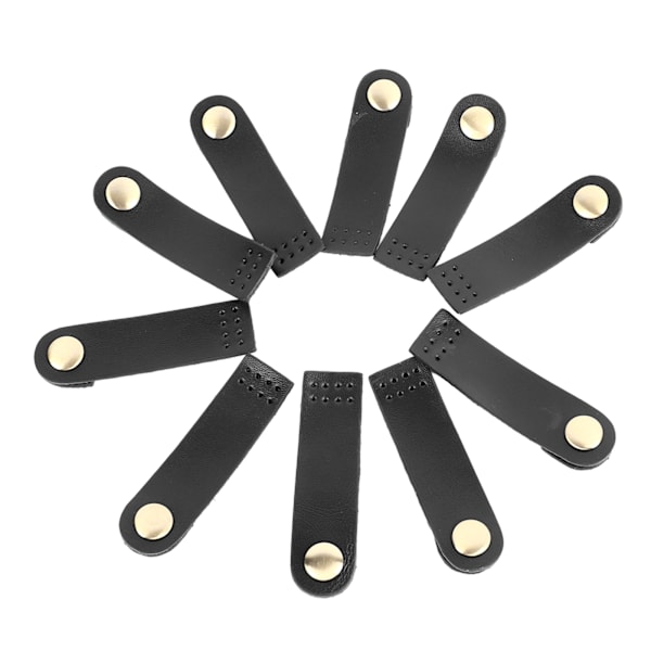 10 set sy på äkta läder snäpplås DIY handcraft mjuk plånbok flik stängning för DIY hantverk handväskor resväskor svart