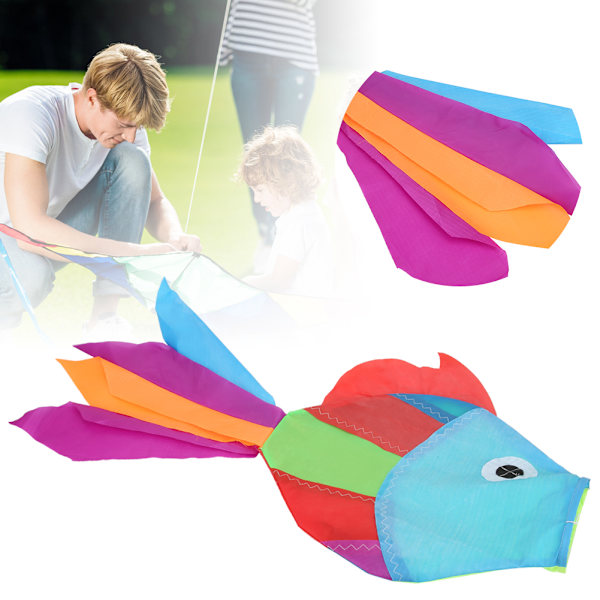 Vindsock Spinner Livslik söt fisk Vindsock Spinner Utomhus Hängande Drake Tillbehör