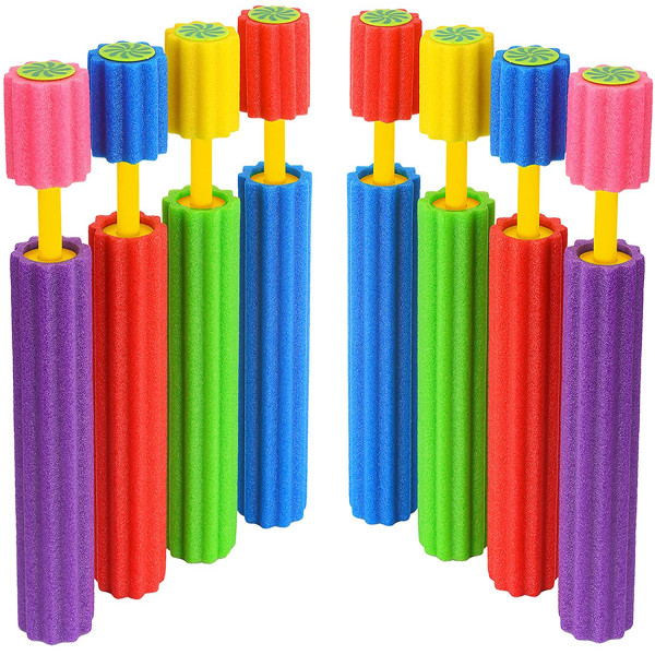 8-pack skumvattenpistoler set, set, vattensprutare Utomhussim Strandlekleksak för vuxna Barn Pojkar Flickor（Färg