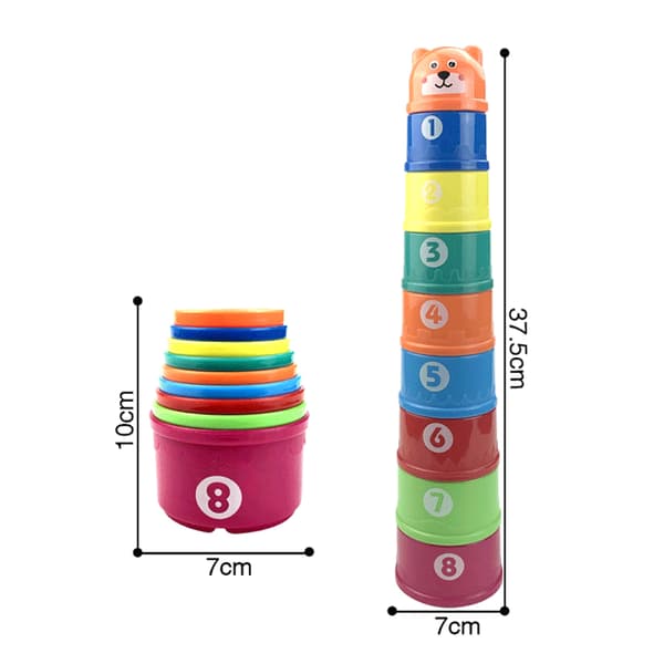 Babystabling stablekoppleker, badeleker til baby, Montessori-leker, egnet som gaver til barn style 3