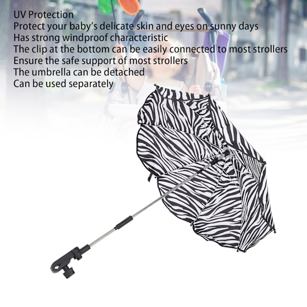 Babyskydd Paraply Justerbar Baby Tricycle Solskydd Paraply för Barnvagn Barnvagn Rullstolar