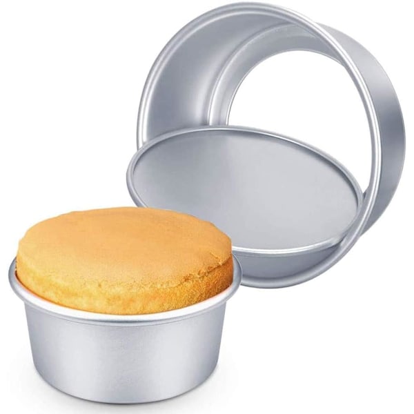 Rund Kakform Kakformar Runda Bakformar Non-Stick Bakplåt Bakplåtsset Aluminium Lämplig för Läcker Tårta Hemma 2 Delar, 6
