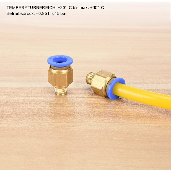 ABCRITAL 5-pack Snabbkopplingar - Pneumatisk Koppling (G1/8\" x 10mm)