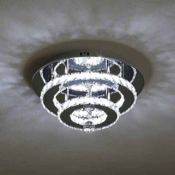 Kristallkronor, 36W Modern LED Kristall Taklampa, Taklampa Hängande Lampa Armatur, Kristall Taklampa för Vardagsrum Matsal