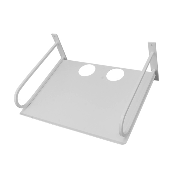 Väggmonterad projektorhylla i aluminium, flytande projektorhyllor för router, TV-box, DVD-spelare, kabelbox, vit