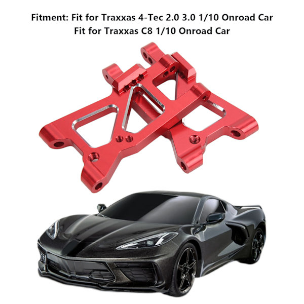 1 par aluminiumlegering bakre upphängningsarm RC bil reservdelar för Traxxas 4 Tec 2.0 3.0 C8 1/10 Onroad bil röd