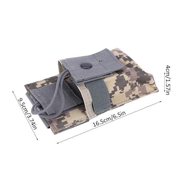 Nylon Utomhus Multifunktion Molle Taktik Intercom Radio Förvaringsväska Militär Kamouflage Walkie Talkie Väska ACU