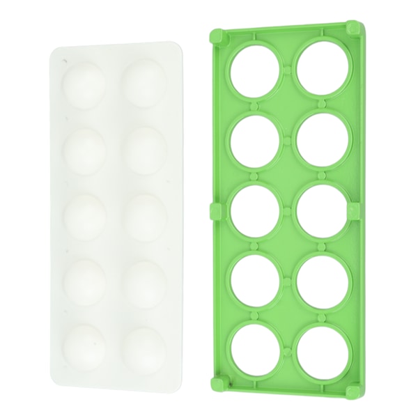 Ravioli Maker Press 10 Hål Järn ABS Hållbar Kvadratisk Ravioli Maker för Hem Dumpling Making Grön