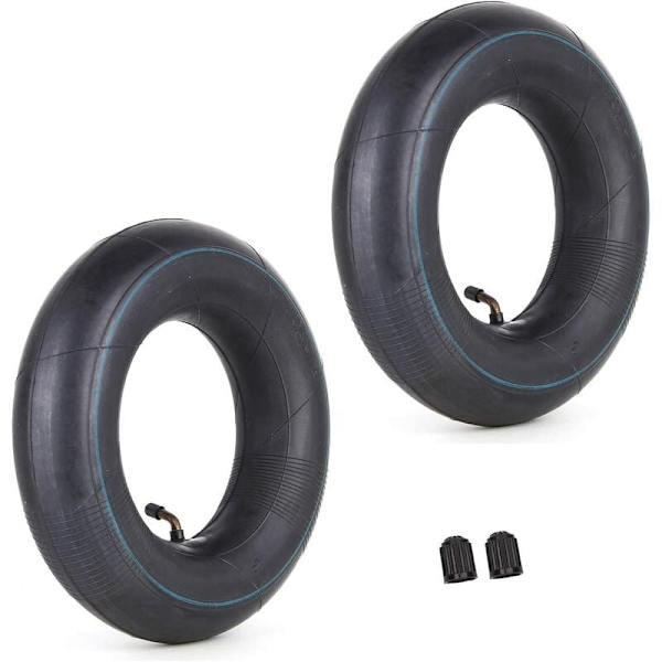 2-pack innerslang 4.00/3.50-6 350/400-6 3.50-6 4.00-6 4.10-6 med Tr87 vinklad ventil för handtruckar gräsklippare trädgårdsvagnar