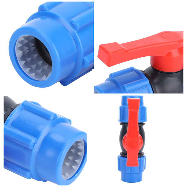Ventil Polyeten Kulventil Kompressionskoppling Vattenrör Kompressionskoppling Kompressionsreduceringshylsa 20mm Inner Adapter