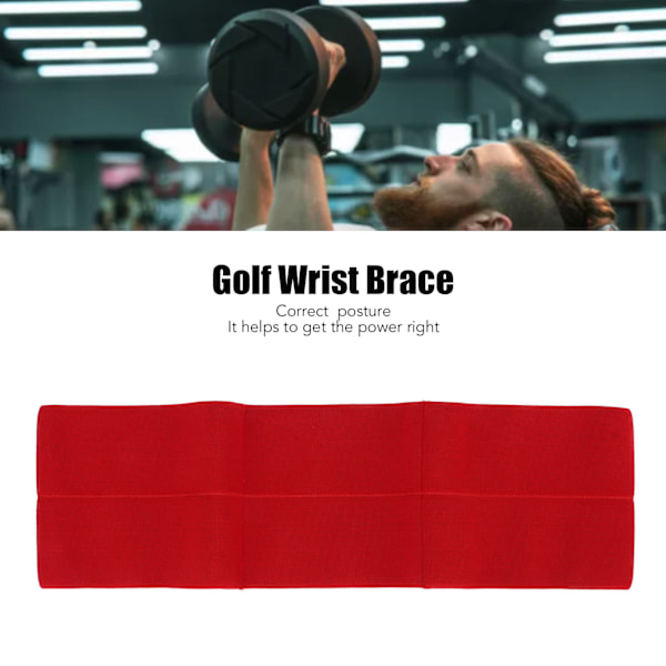 Golf Hand Movement Correction Belt Professional Golf Swing Elastic Band Training Aids Arm Posture Corrector Red M