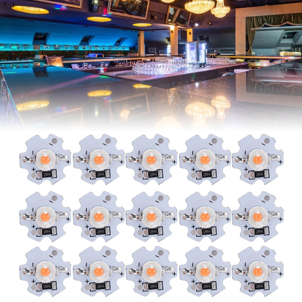 25 st 5V LED-chips 200LM 3W LED-lampor med hög effekt för DIY-belysningsarmaturer Rosa ljus 380‑840NM