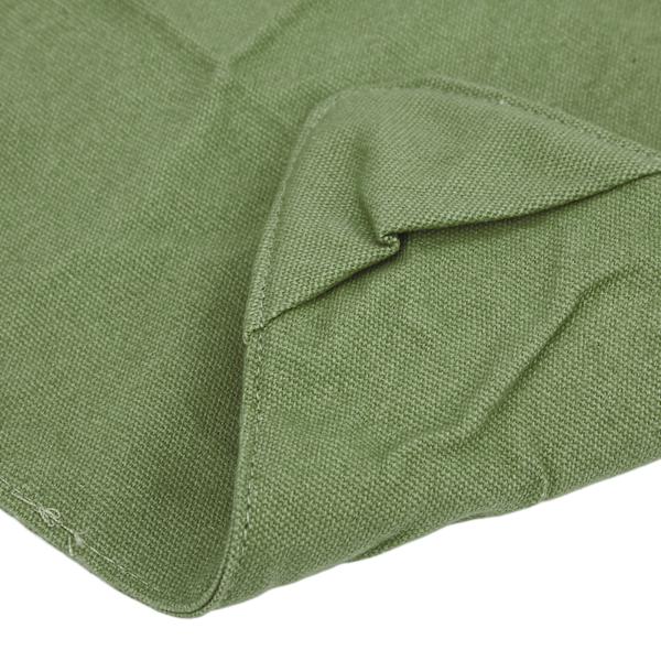 Fällbar Campingpall Tyg Bärbar Lätt Vattentät Mjuk Canvas 36,5 cm Sidolängd Mini Campingpall Tyg Militärgrön
