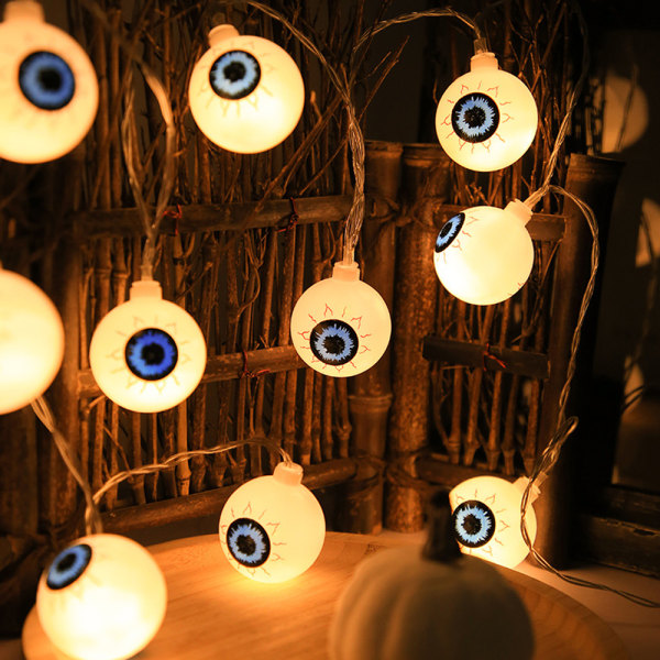 Halloween Eyeball String Lights，Halloween inomhus/utomhus för
