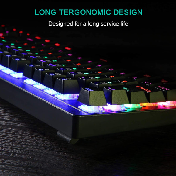 Mekaniskt speltangentbord - 104 tangenter RGB-upplyst LED