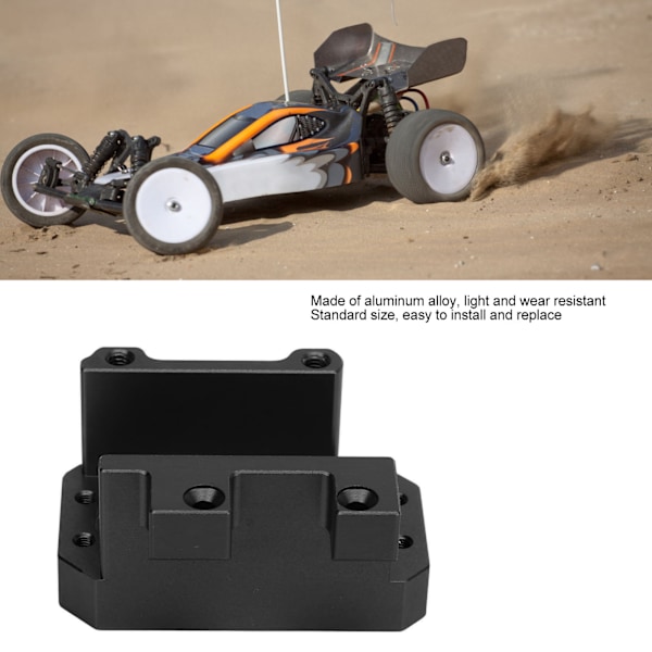 RC Servo-fäste i aluminiumlegering, styrservo-fäste för Sledge 1/8 4WD fjärrstyrd bil, svart