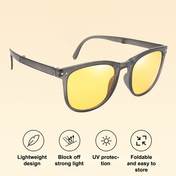 Lätt att bära polariserade minivikbara solglasögon – perfekt för