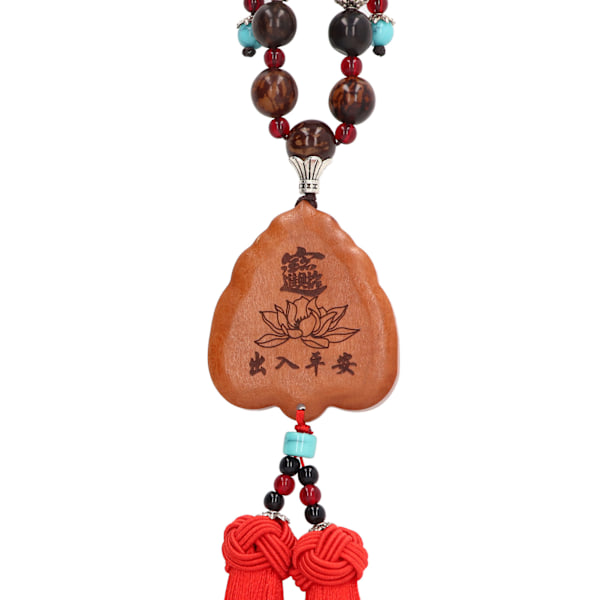 Buddha bilhänge med dubbla tofsar i buxbom, lyckobringande, lockar till sig rikedom, renar sinnet, Guanyin-hänge, rikedomens gud