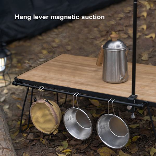 Camping magnetisk upphängningsstång med magnetkrok 10 mm lätt att använda camping magnetisk upphängningsstång för utomhusbruk