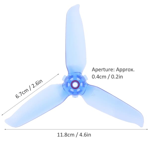 FPV Racing Drone Propeller, Støjreducerende Holdbare Plastikblade, Quick Release Design For Nem Montering, Kompatibel Med DJI FPV Combo, 2 Par