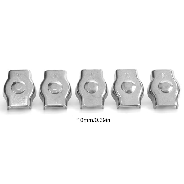 5PCS Repklämma Simplex Rostfritt Stål Marin Hårdvara Fixering för Skogsbruksmaskiner 10mm/0.39in