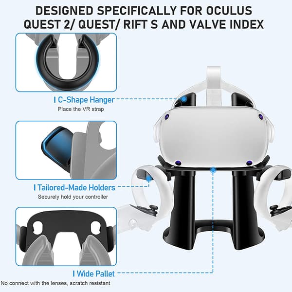 Ubesværet Samling VR Stand, Holdbart ABS Materiale med Controller Organizer