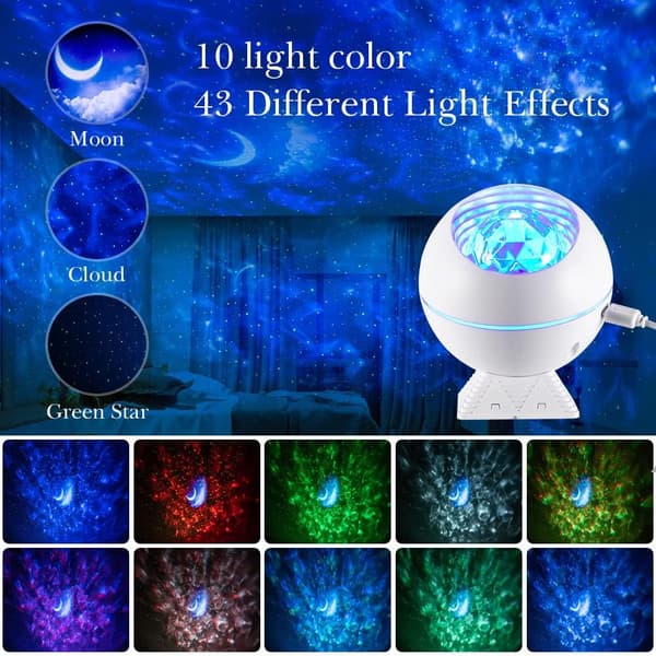 Galaxy Projektor, Galaxy LED-ljusprojektor för sovrum, Moln S