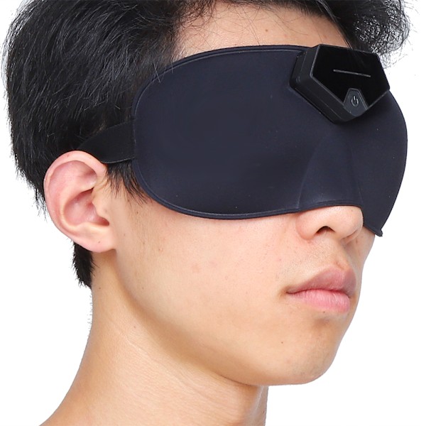 Ögonmask i siden, 3D-formad kupa med näsklaff, andningsbara fibrer för avkopplande sömnstunder (1 styck)