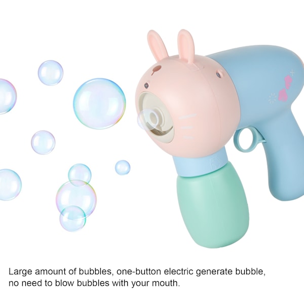 Bubbelblåsare leksaker USB Mist Bubble Machine Blaster leksak med bubbellösning för barnLjusblå