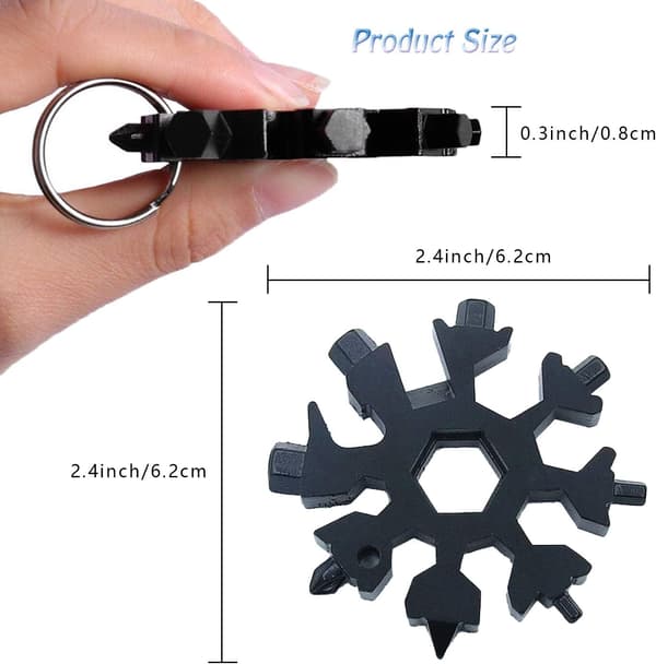 Snowflake Multi-Tool Sæt, Rustfrit Stål Udendørs Essentials, Bærbar Flad Phillips Skruetrækker, Kompakt Og Holdbar, Snowflake Skruenøgle Perfekt Til