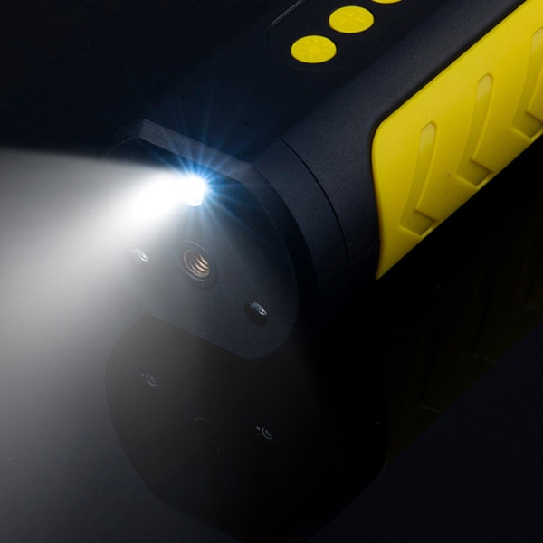 Bärbar luftkompressor Mini-uppblåsare Elektrisk pump, Nödlägesdäckuppblåsare med LCD-display LED-ljus, mobil ström, 2000mAh Laddningsbar Li-ion