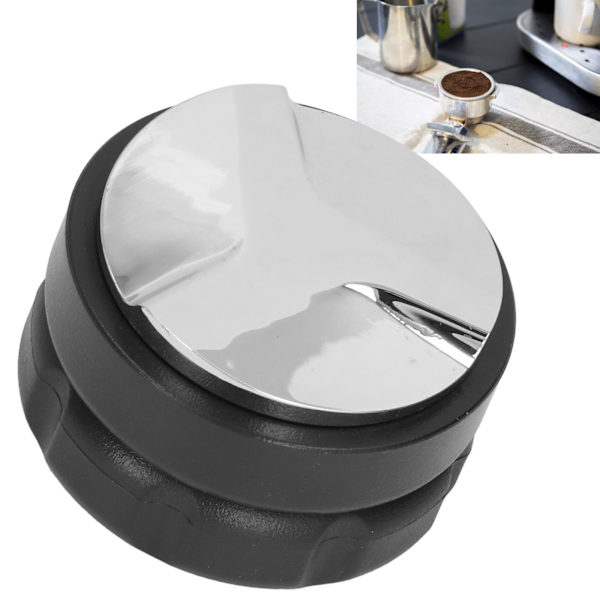 Kaffe Pulver Press Distributör ABS Platt Botten Justerbar Tamper Distributionsverktyg Avtagbar Bas 53mm / 2.09in