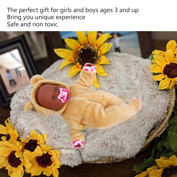 16 tum livlig nyfödd babydocka söt mjuk vinyl docka leksak för bebisar barn spädbarn