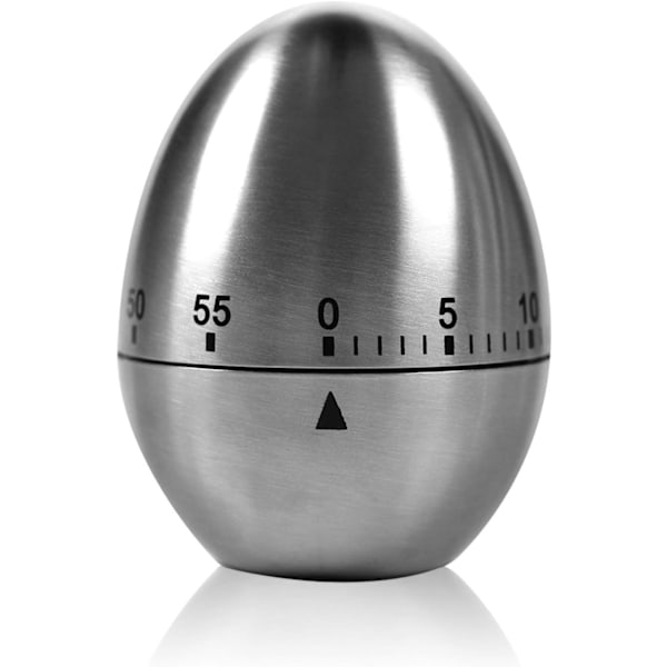 Kök timer, \"Ägg\" kökstimer, Rolig äggtimer, Rostfritt stål Timer kök med stoppur Handtvätt