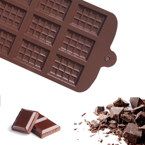 Form med 12 chokladkakor, chokladkaka, choklad