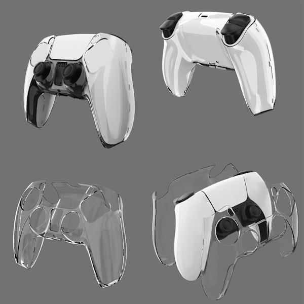 Ps5 Kontroller Skal, Slim Design För Maximal Komfort, Ultra Transparent Anti-Gul Skyddsskal Säkerställer Problemfri Laddning, Bekvämt