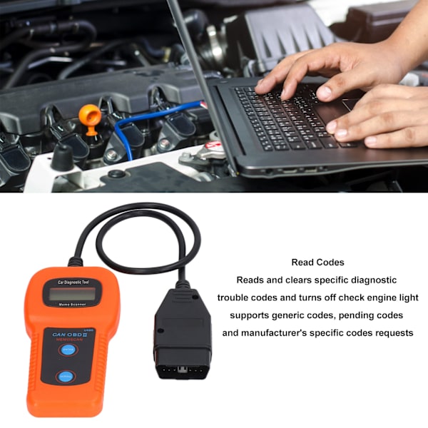 OBD2 Diagnostiskt Verktyg Motor Skanner Felkodläsare OBDII Programmeringsskanner