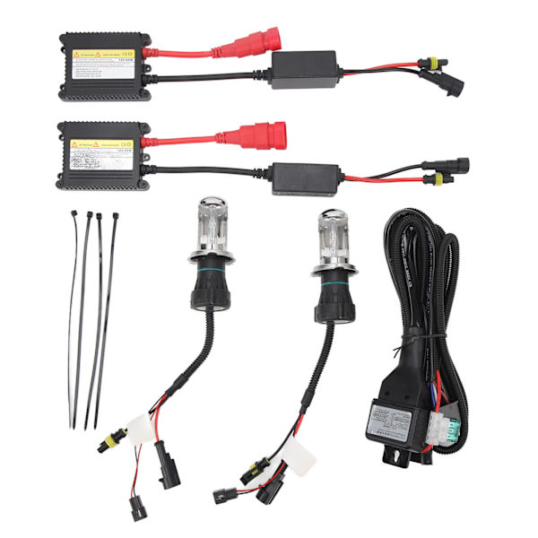 Xenonstrålkastare 5500LM H4 Xenonlampa 55W HID Xenonlampskit för alla DC12V bilar 6000K Vit