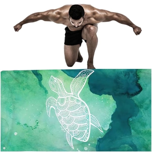Strandhandduk, Strandhandduk XXL, Mikrofiber Strandhandduk, Snabbtorkande Sandfri Handduk för Sport Resor Yoga Camping Strand Gym (Grön)