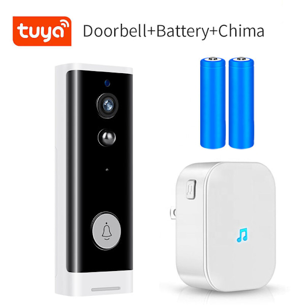 WIFI Dörrklocka Smart Hem Trådlös med WiFi Videodörrklocka Intercom Säkerhet Utomhus Dörrkamera 1080P Hem Trådlös Klockspel