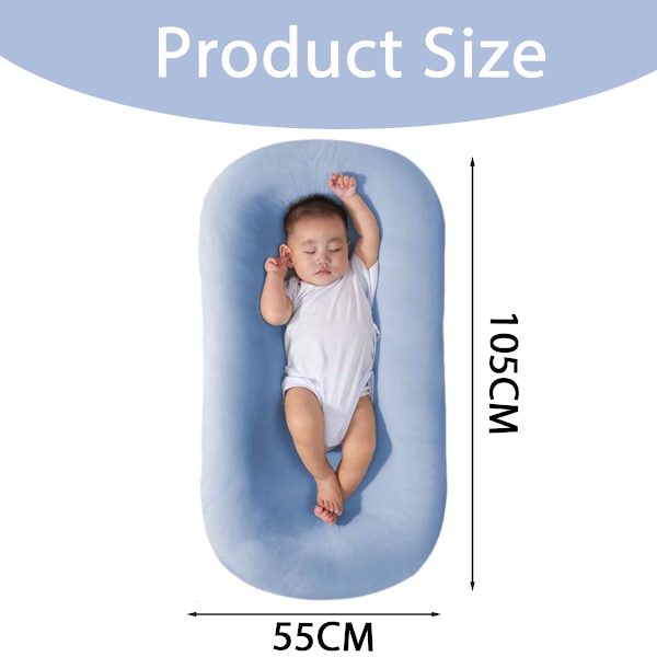 Babynest Kudde Ergonomisk Mjuk Beröring Hudvänlig Hållbar Lätt Att Rengöra Babylounge Kudde för Pojkar Flickor