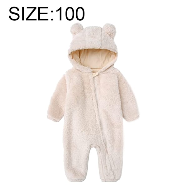 Newborn Baby Jumpsuit Hooded Fleece Rompers Långärmad Onesies