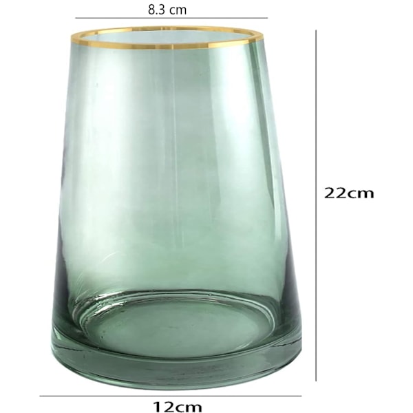 Genomskinlig minimalistisk blomvas, modern konstdekoration med högkvalitativt genomskinligt glas för alla rum