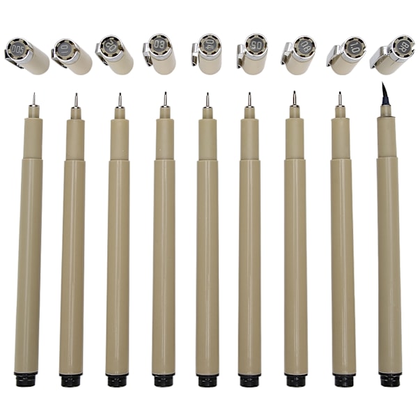 Fineliner pennor set Vattentät ritning bläckpenna Giftfri designer nålspets fineliner penna