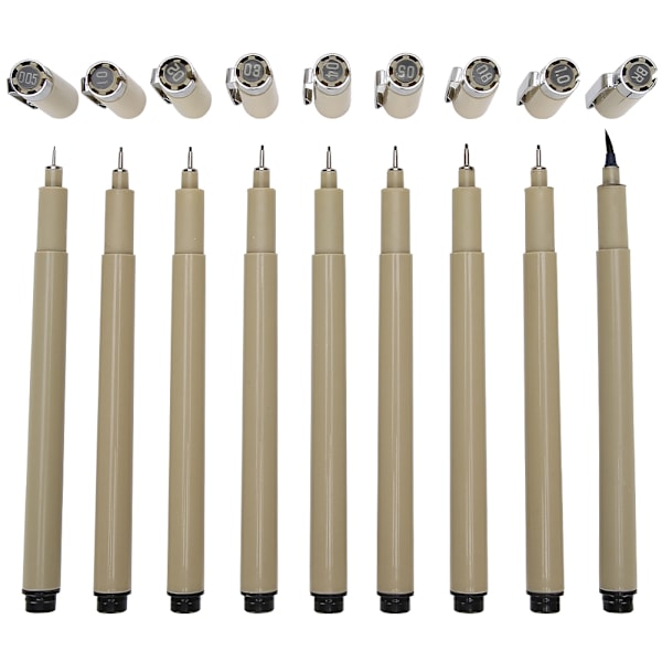 Fineliner pennor set Vattentät ritning bläckpenna Giftfri designer nålspets fineliner penna