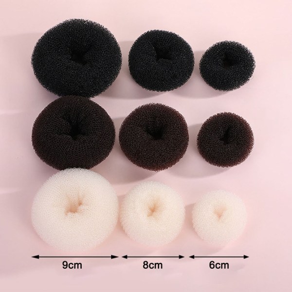 3 st hårtillbehör Hårkudde Volymkudde Hårkudde Donut
