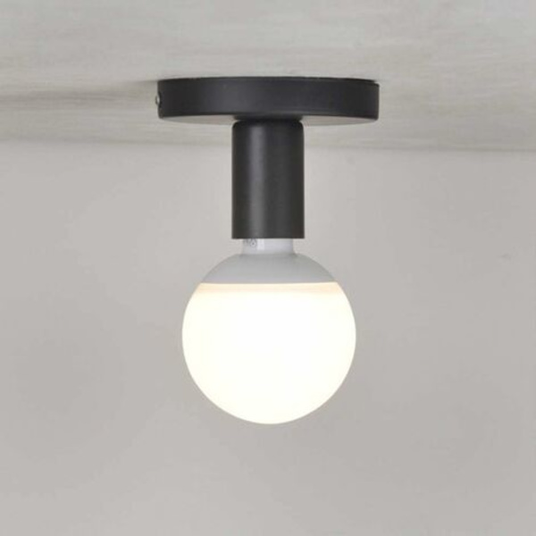 E27 Metall Lampfäste E27 Lampfäste Bas För Lampfäste E27 Vägg Taklampa Taklampa För Takring Korridor Sovrum Matsal, Svart