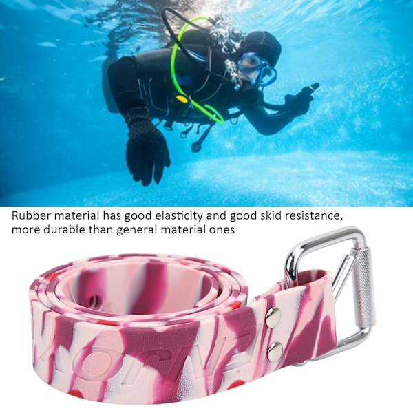 Justerbart dykviktsbälte ficka Scuba vikter gummi med rostfritt stål spänne för undervattenssporter