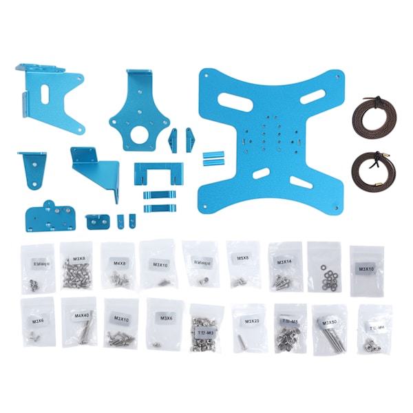 36-dels Set 3D-skrivarplatta Aluminiumplatta Aluminiumlegeringsplatta Skruvar Axlar Bälte 3D-skrivaruppgraderingskit för Ender 3 Pro