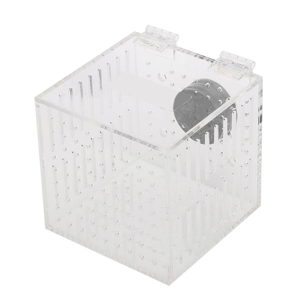Akryl magnetisk akvarium fisk avel isoleringsbox för baby fisk kläckeri inkubator bur
